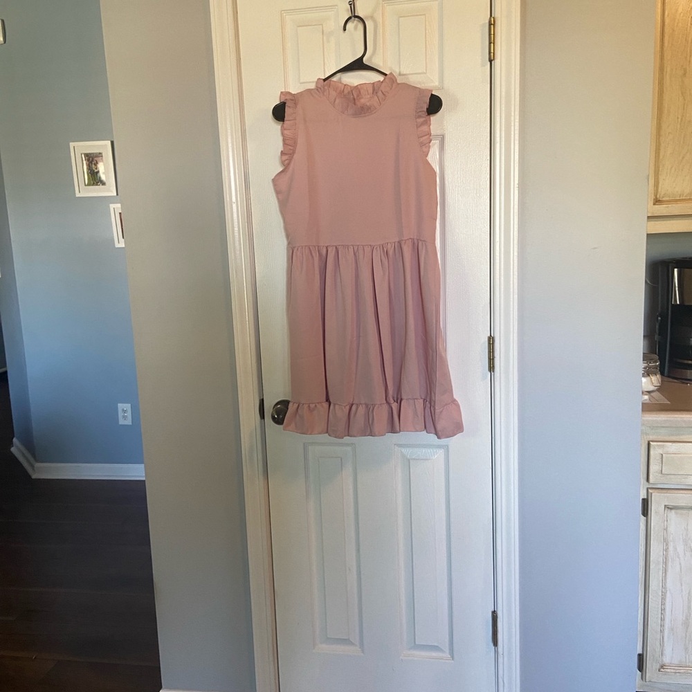 Pink Ruffled  Dress - Picture 2 of 2